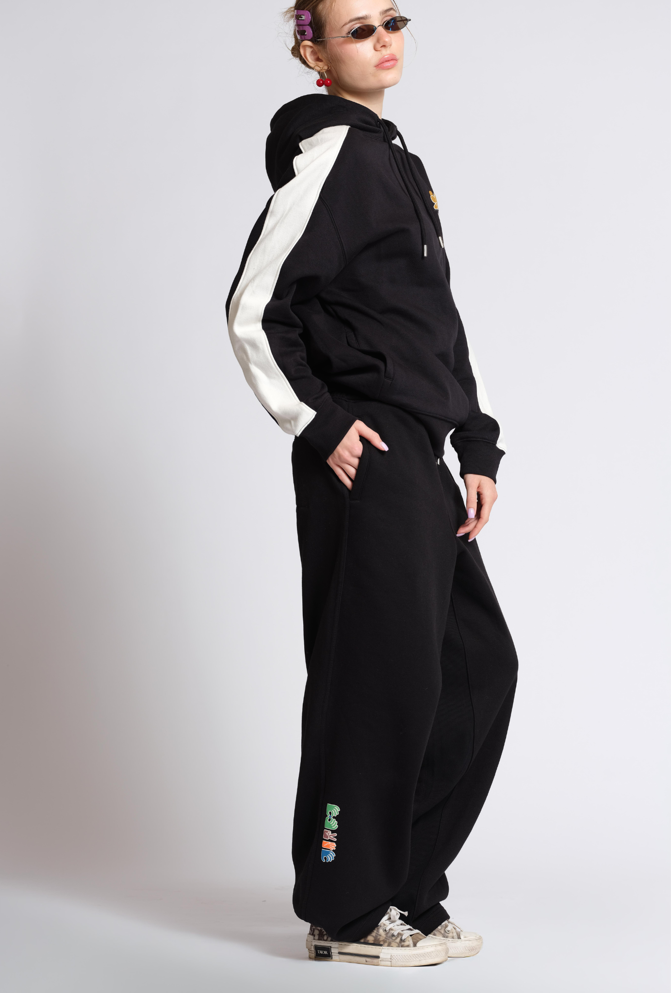 Black Onyx Wide Leg Jogger