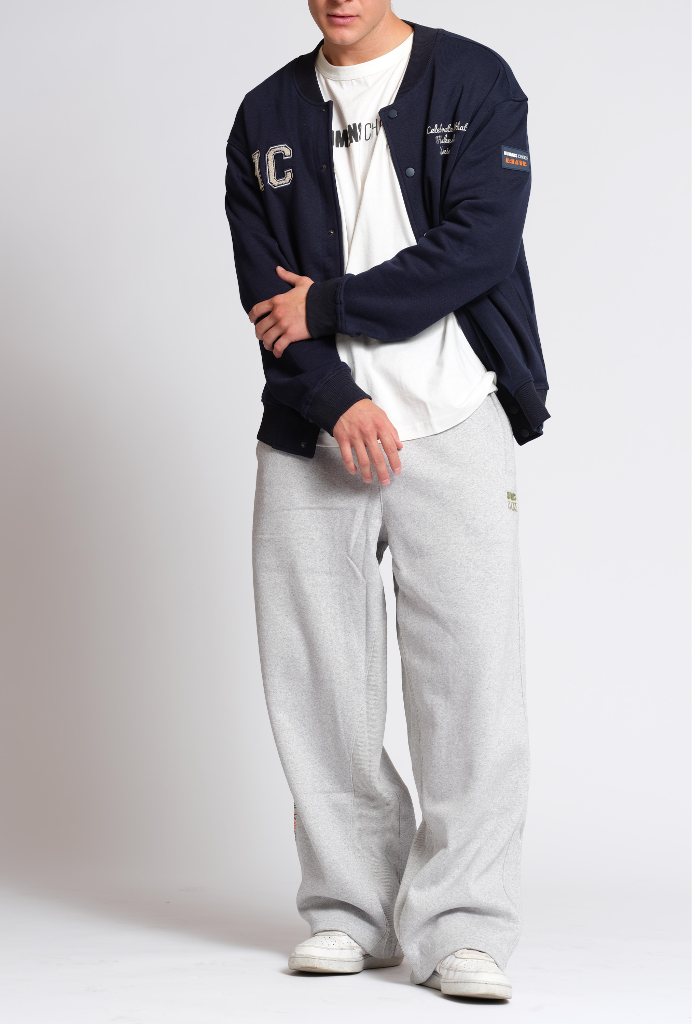 Ash Grey Wide Leg Jogger