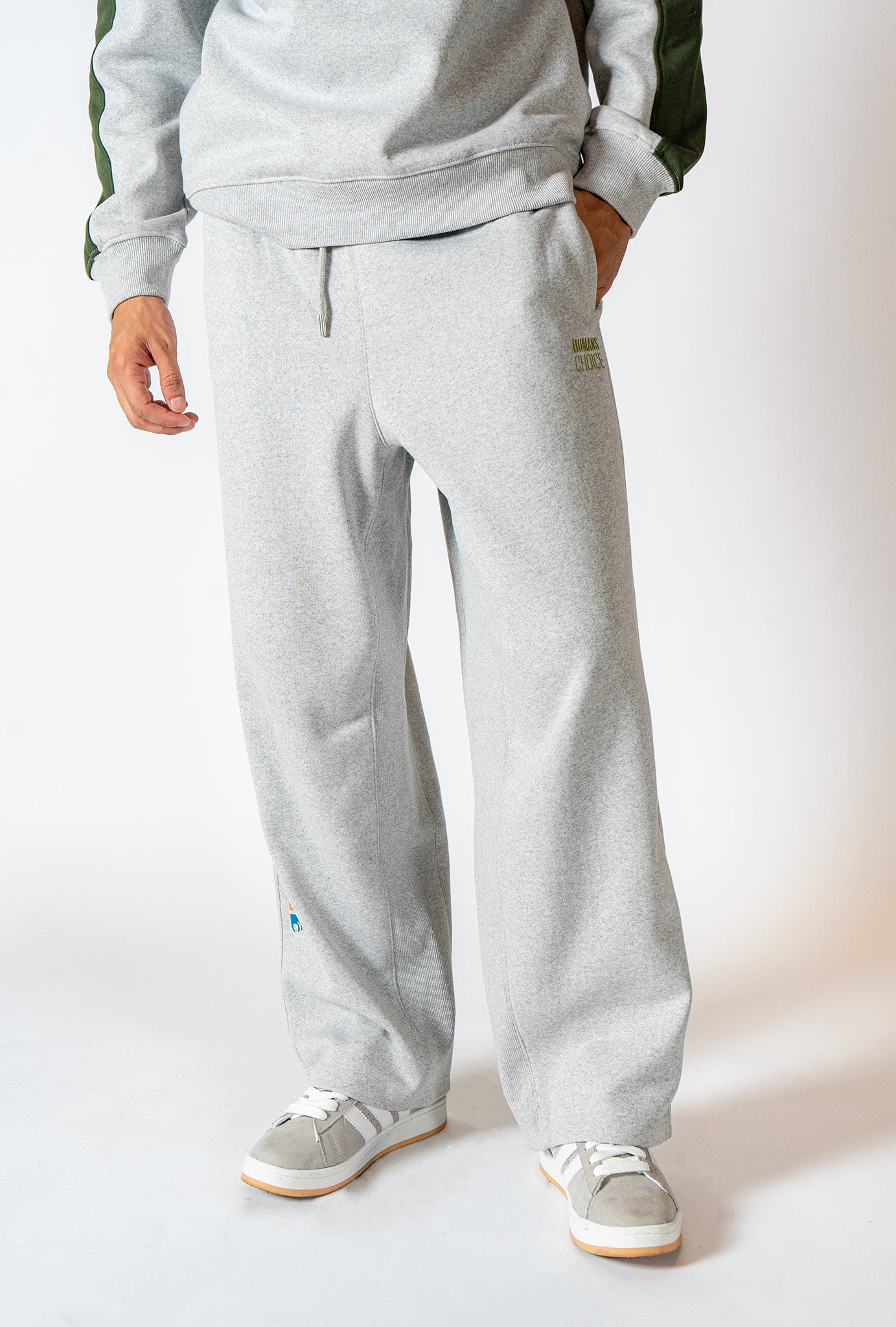 Ash Grey Wide Leg Jogger