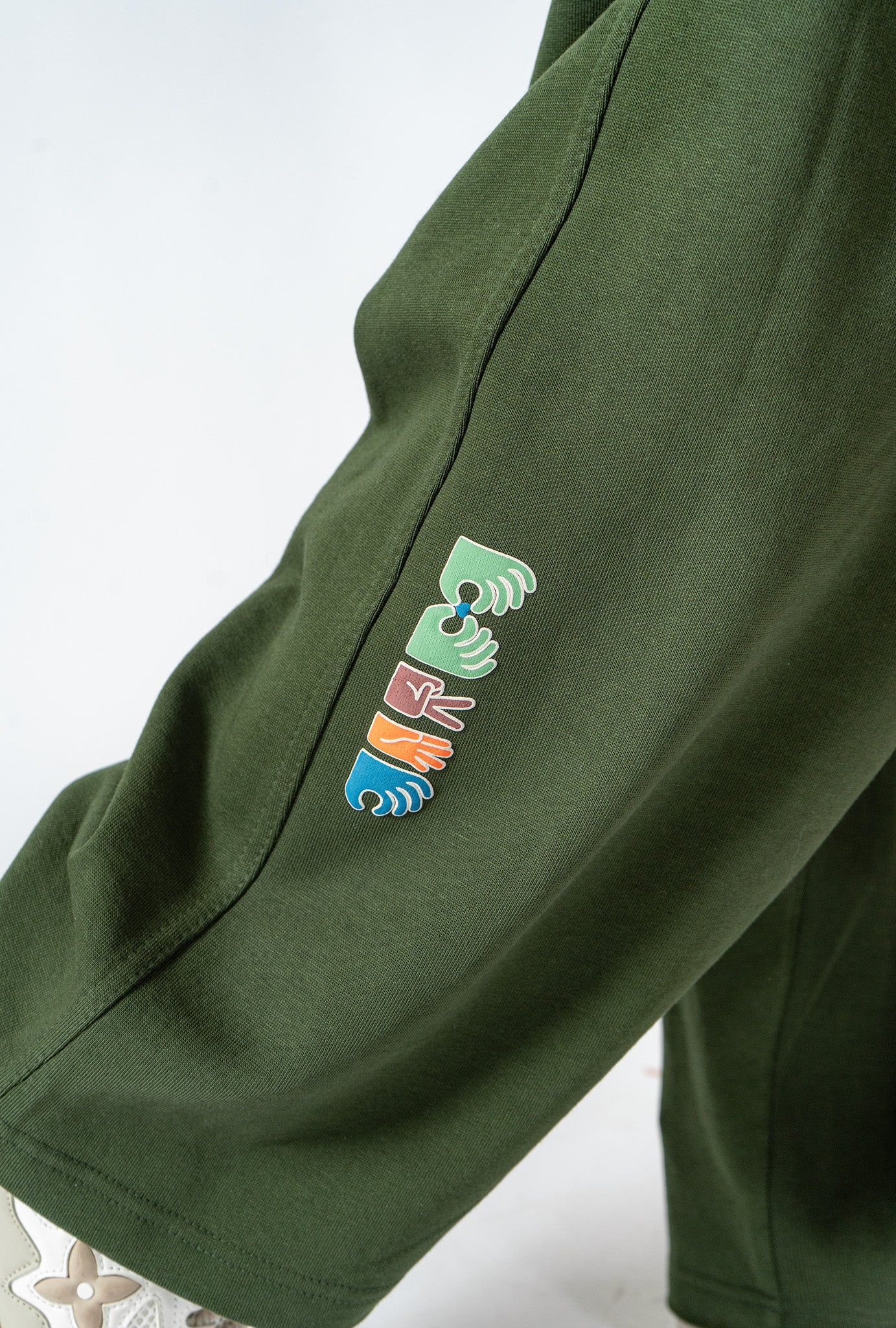 Bronze Green Wide Leg Jogger