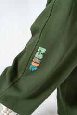 Bronze Green Wide Leg Jogger