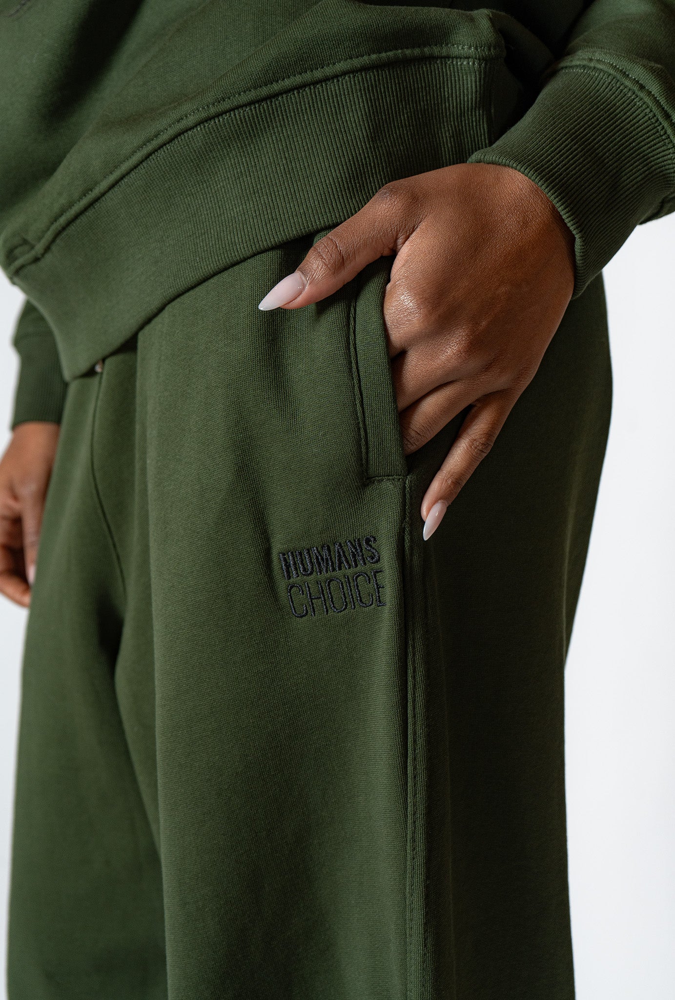 Bronze Green Wide Leg Jogger