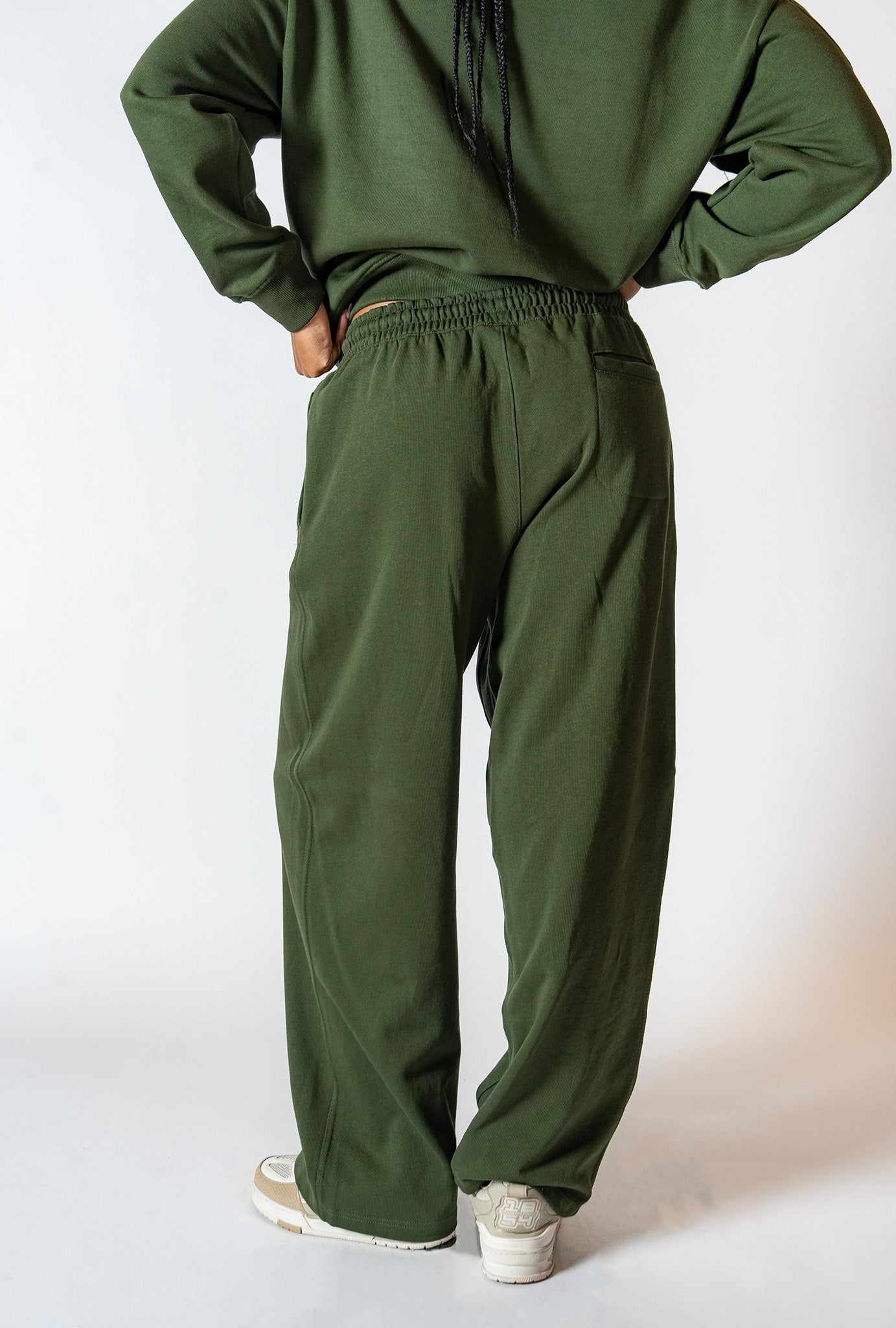 Bronze Green Wide Leg Jogger